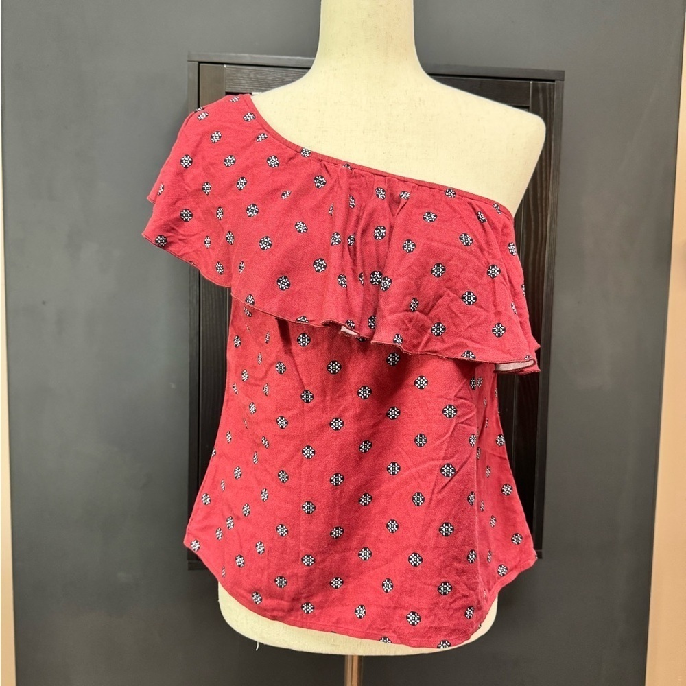Abercrombie & Fitch One Shoulder Ruffle Top - Size Small
